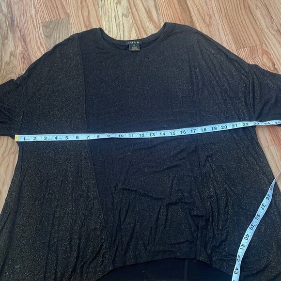 IMAN Black and Gold Sparkly Top - Size medium - Picture 5 of 6